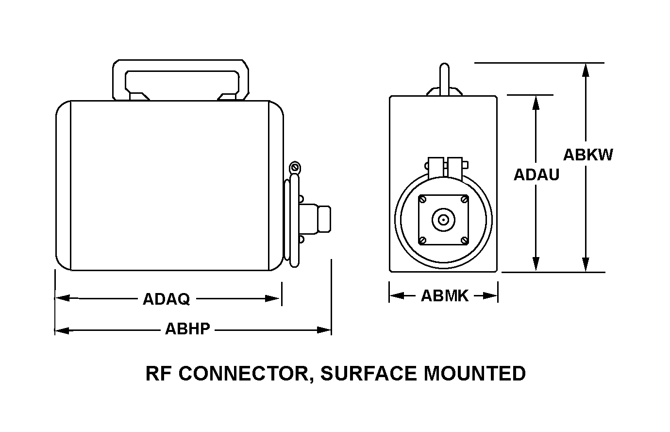 RF CONNECTOR, SURFACE MOUNTED style nsn 5985-00-069-3593