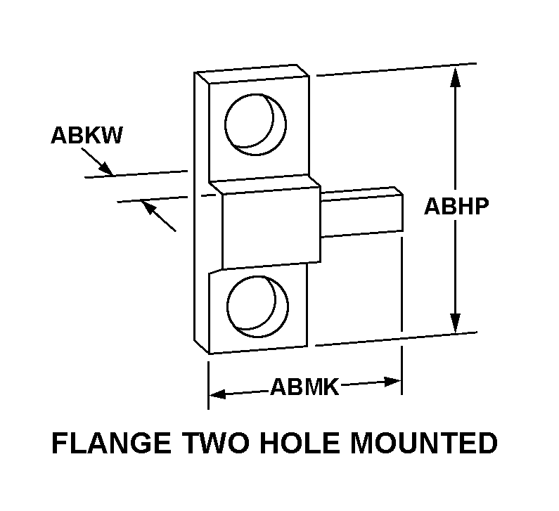 FLANGE TWO HOLE MOUNTED style nsn 5985-01-336-7800