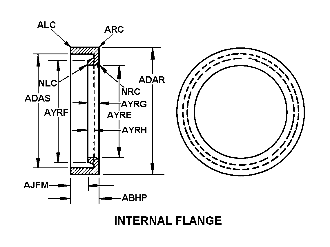 INTERNAL FLANGE style nsn 4320-01-016-3028
