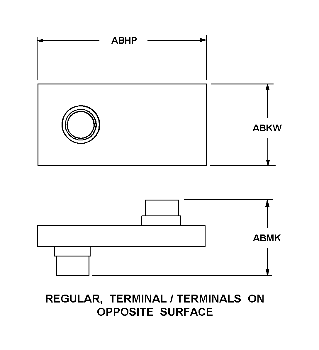 RECTANGULAR, TERMINAL/TERMINALS ON OPPOSITE SURFACES style nsn 5985-00-401-1897