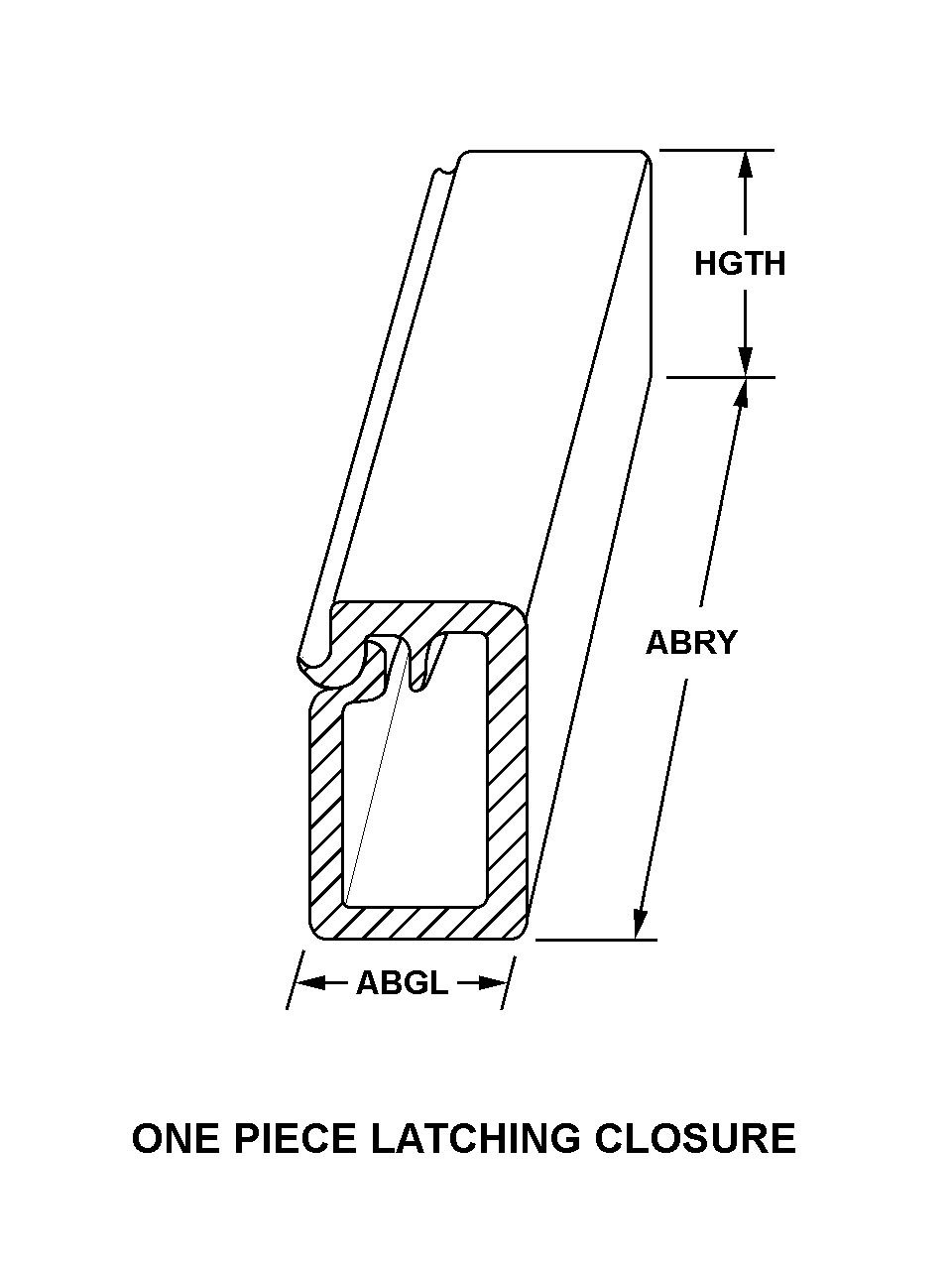 ONE PIECE LATCHING CLOSURE style nsn 5975-01-414-0674