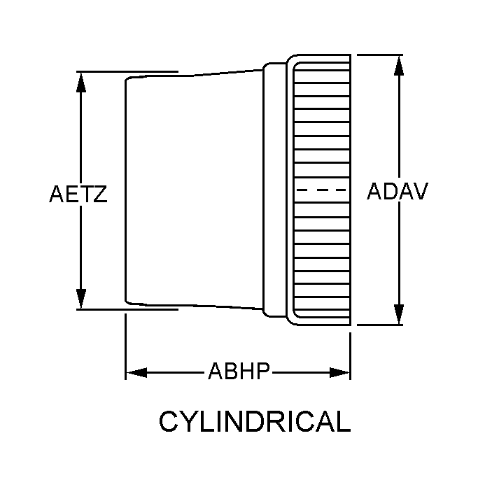 CYLINDRICAL style nsn 6210-00-445-4736