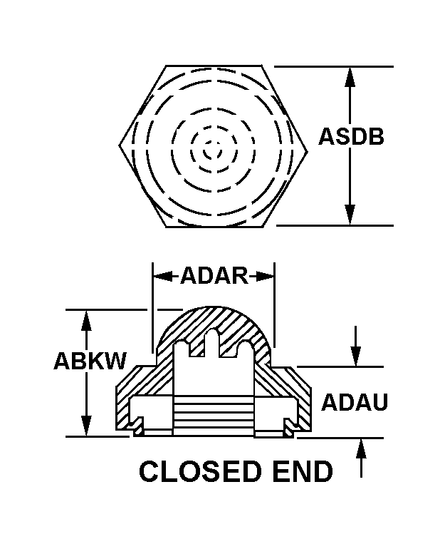 CLOSED END style nsn 5925-01-040-8963