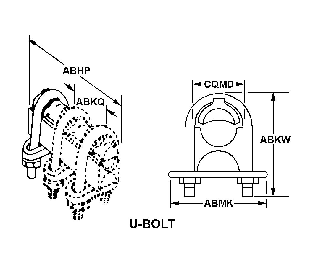 U-BOLT style nsn 5999-00-997-9366