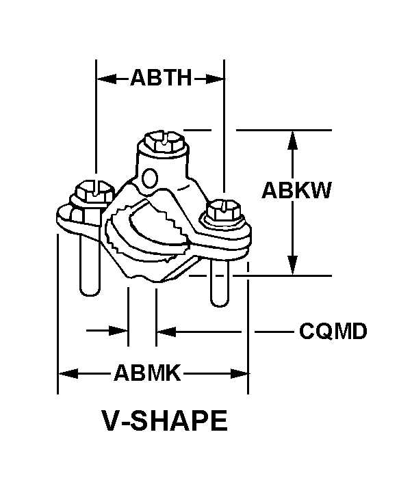 V-SHAPE style nsn 5999-00-186-3976