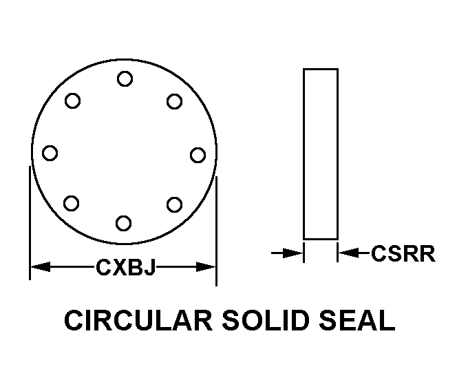 CIRCULAR SOLID SEAL style nsn 5985-01-070-3757