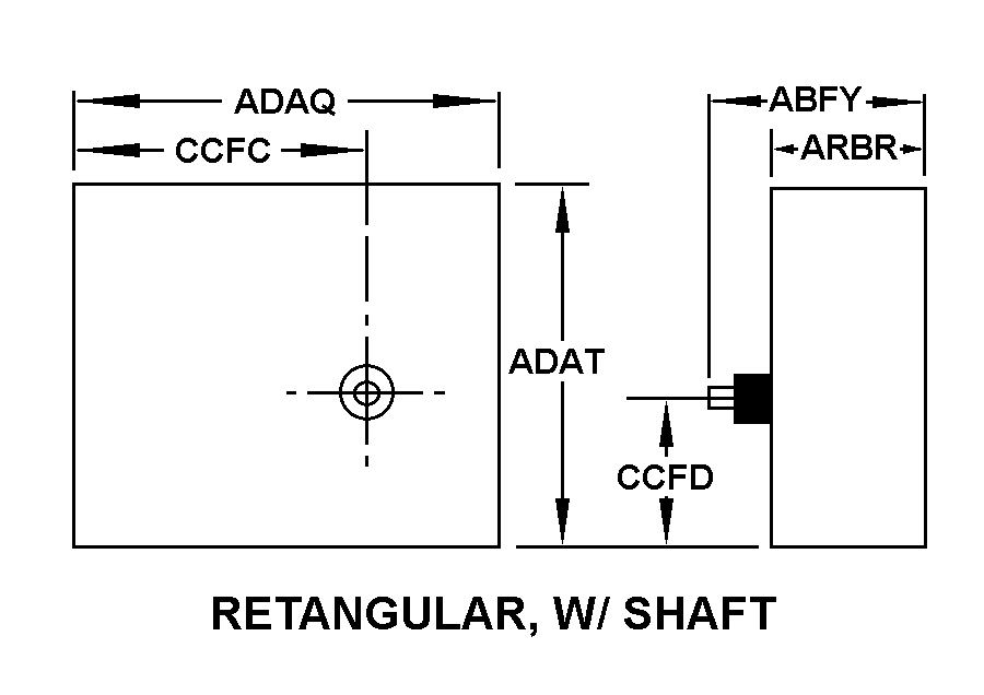 RECTANGULAR, W/SHAFT style nsn 5999-00-249-7016