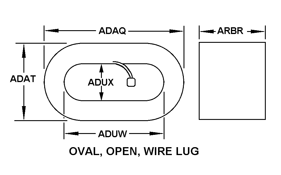 OVAL, OPEN, WIRE LUG style nsn 5999-01-077-6512