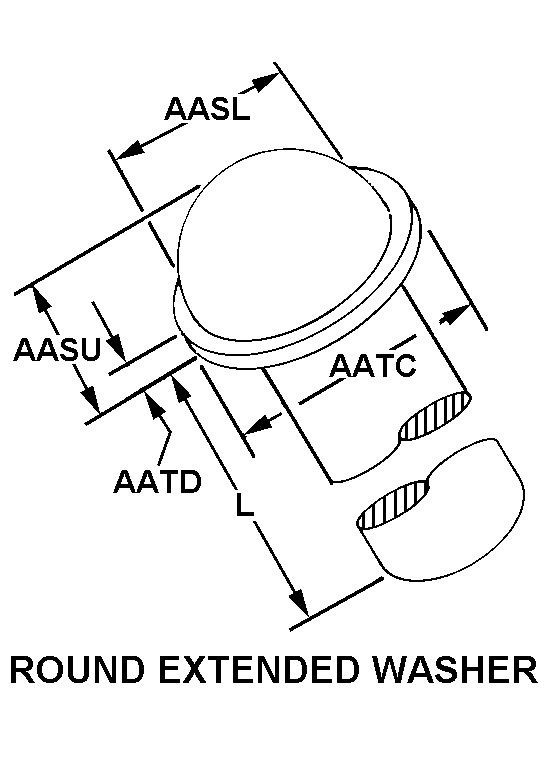 ROUND EXTENDED WASHER style nsn 5305-00-004-0397