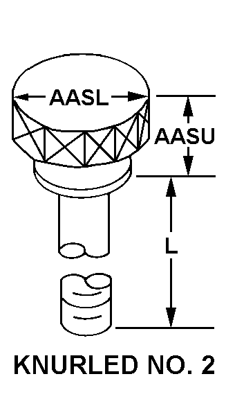 KNURLED NO. 2 style nsn 5305-01-581-4560