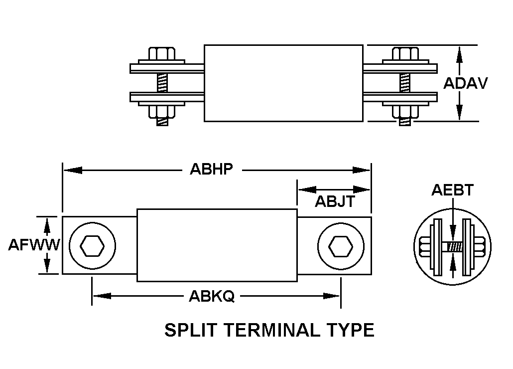 SPLIT TERMINAL TYPE style nsn 5920-01-401-5289