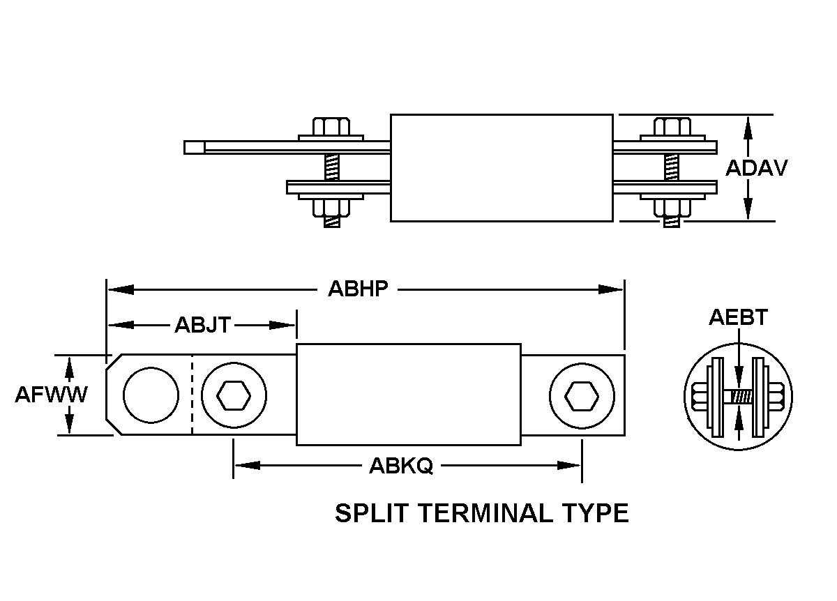 SPLIT TERMINAL TYPE style nsn 5920-01-401-5289