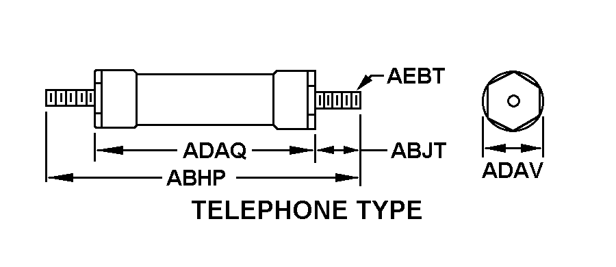 TELEPHONE TYPE style nsn 5920-00-190-4418