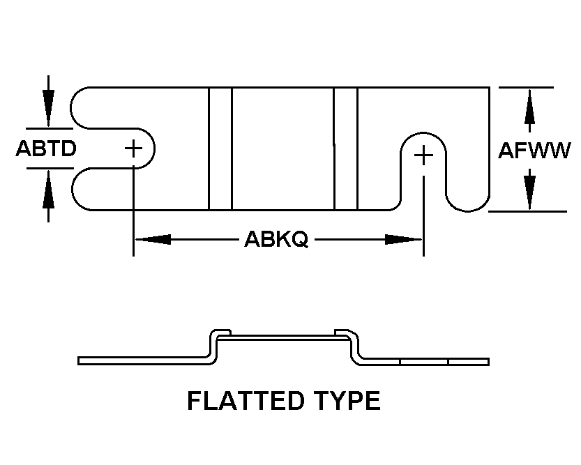 FLATTED TYPE style nsn 5920-01-412-9167