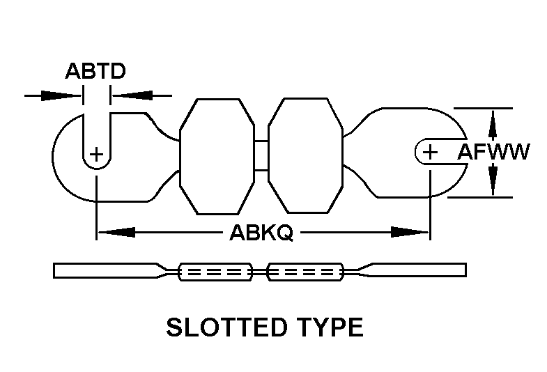 SLOTTED TYPE style nsn 5920-00-019-9044