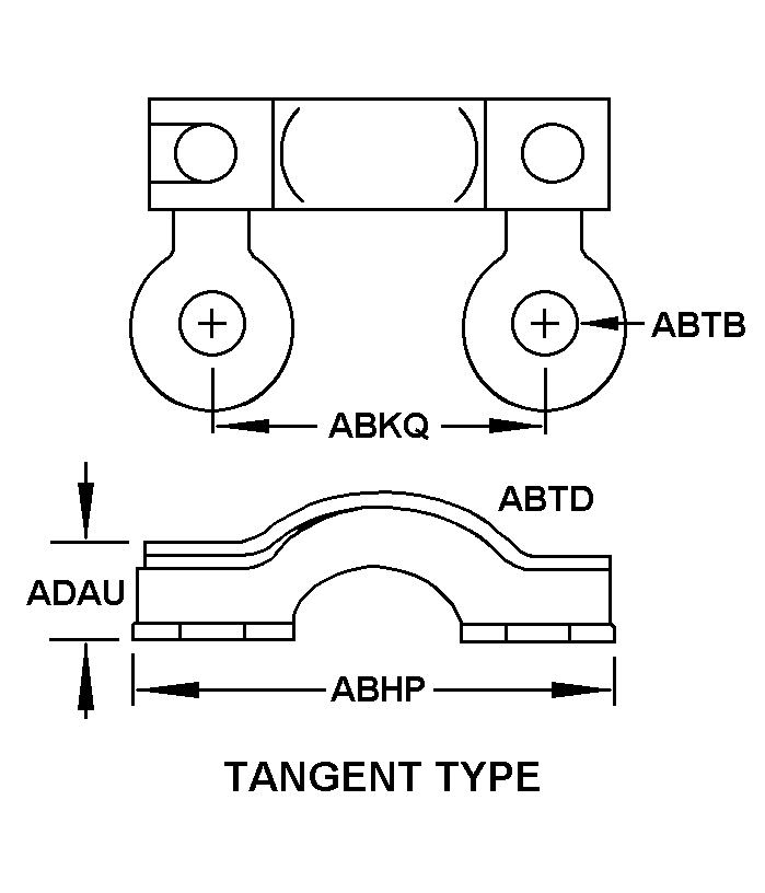 TANGENT TYPE style nsn 5920-00-405-1363