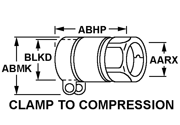 CLAMP TO COMPRESSION style nsn 5975-01-591-2625