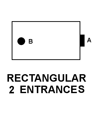 RECTANGULAR 2 ENTRANCES style nsn 5975-01-145-7407