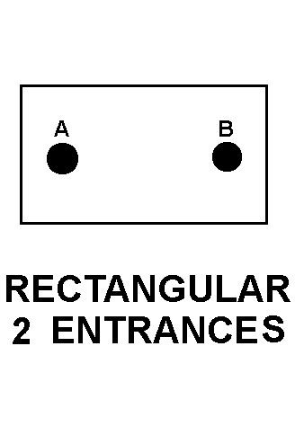 RECTANGULAR 2 ENTRANCES style nsn 5975-00-280-7802