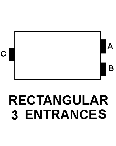 RECTANGULAR 3 ENTRANCES style nsn 5975-01-094-6250