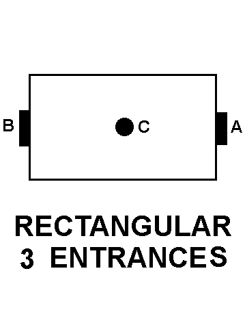 RECTANGULAR 3 ENTRANCES style nsn 5975-01-144-8137