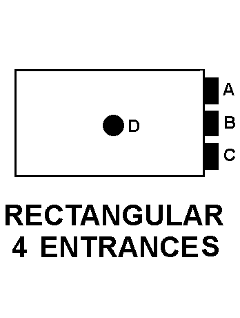 RECTANGULAR 4 ENTRANCES style nsn 5975-00-548-8916