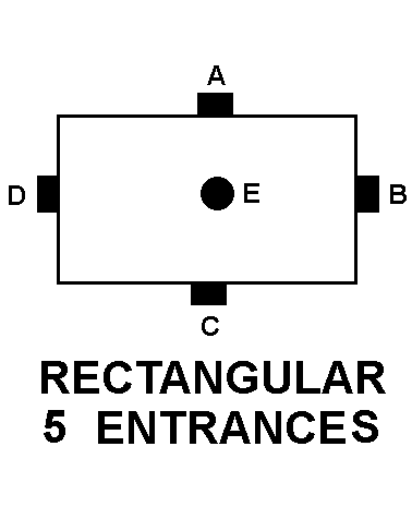 RECTANGULAR 5 ENTRANCES style nsn 5975-01-614-4529