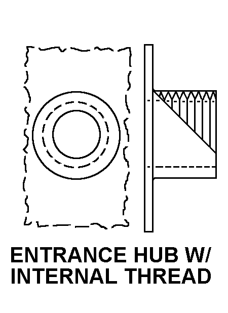 ENTRANCE HUB INTERNAL THREAD style nsn 5975-00-056-1854