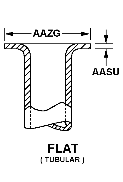 FLAT (TUBULAR) style nsn 5320-01-070-0771