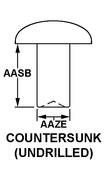 COUNTERSUNK (UNDRILLED) style nsn 5320-00-006-2597