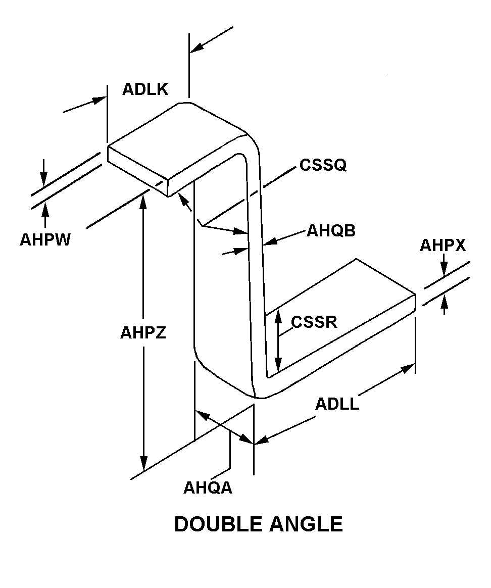 DOUBLE ANGLE style nsn 5340-00-105-6151