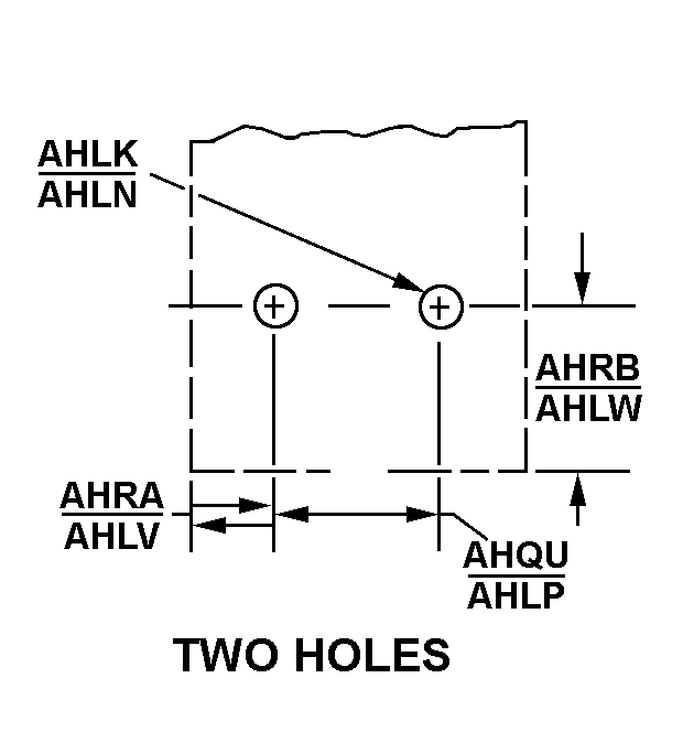 TWO HOLES style nsn 5340-00-174-8632