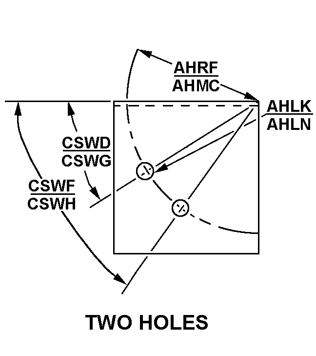 TWO HOLES style nsn 5340-01-147-9822