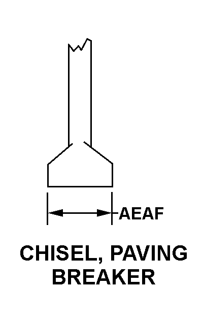 CHISEL, PAVING BREAKER style nsn 3820-01-141-4119