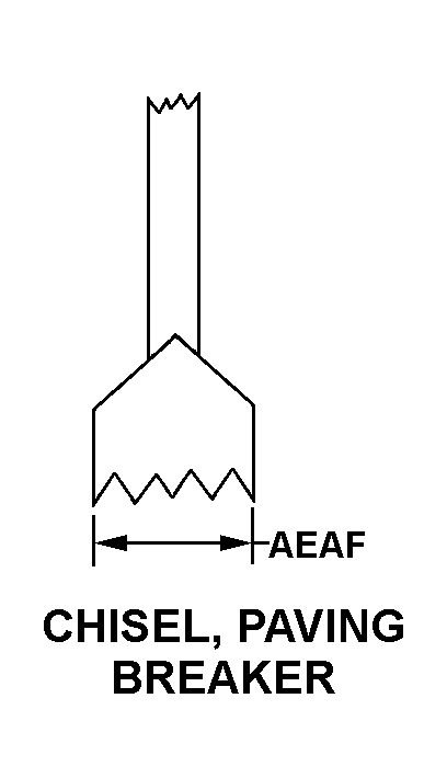 CHISEL, PAVING BREAKER style nsn 3820-01-141-4119