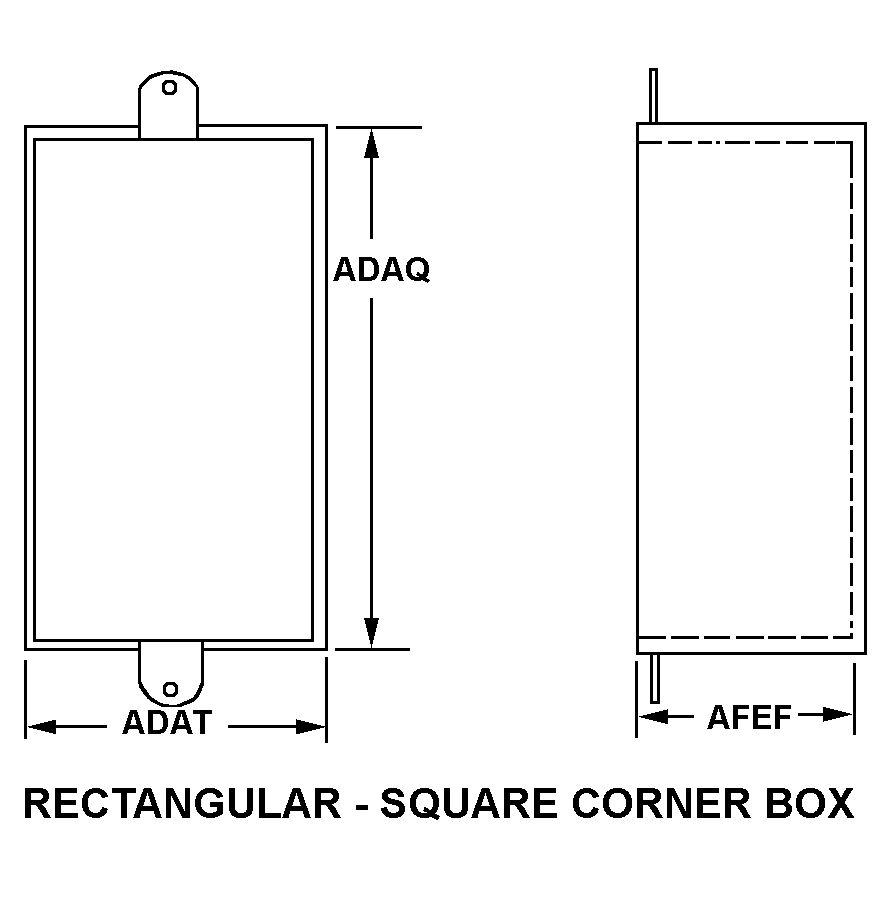 RECTANGULAR-SQUARE CORNER BOX style nsn 5975-01-278-2829