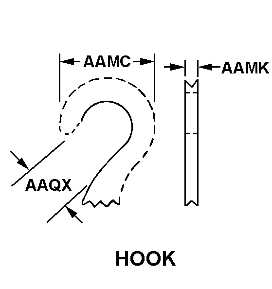 HOOK style nsn 5940-00-187-5092