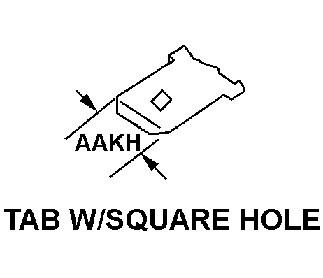 TAB W/SQUARE HOLE style nsn 5940-00-143-4693