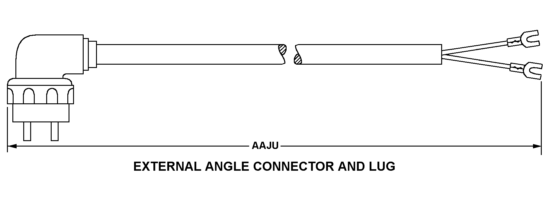 EXTERNAL ANGLE CONNECTOR AND LUG style nsn 6150-01-424-3940