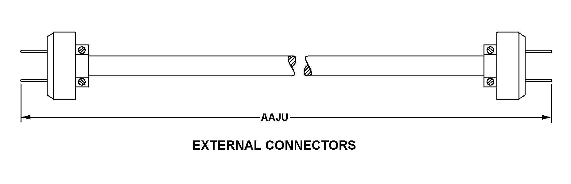 EXTERNAL CONNECTORS style nsn 6150-01-074-0896