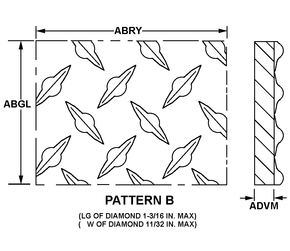 PATTERN B style nsn 9535-00-409-7966