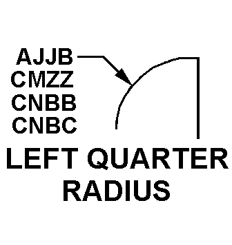 LEFT QUARTER RADIUS style nsn 9540-00-834-8803