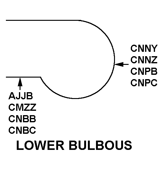 LOWER BULBOUS style nsn 9540-00-627-5872