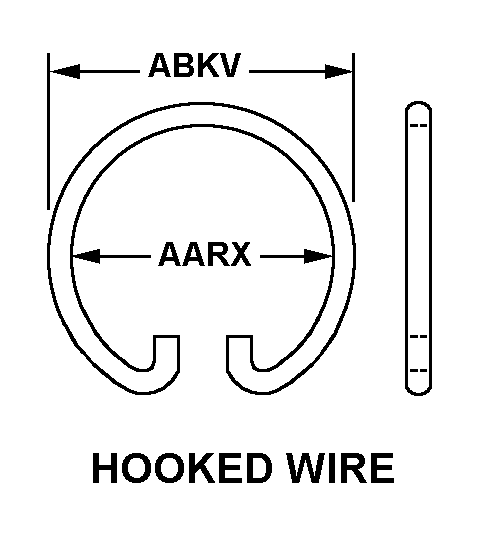 HOOKED WIRE style nsn 5325-01-101-1633