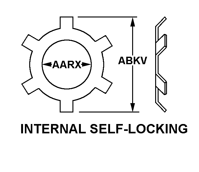 INTERNAL SELF-LOCKING style nsn 5325-01-270-1967