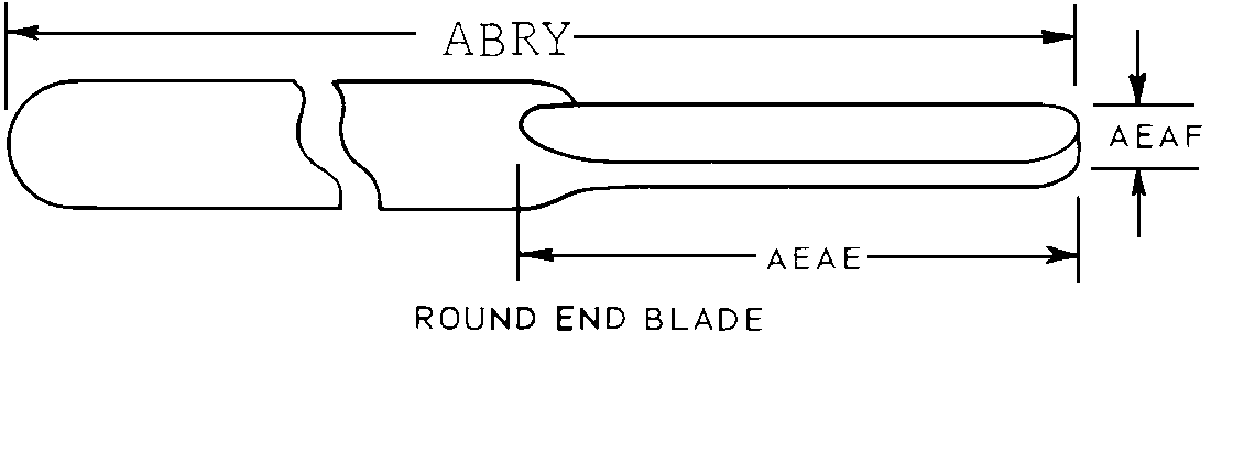 ROUND END BLADE style nsn 6640-00-439-7373