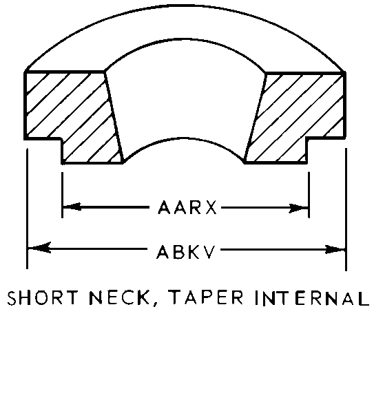 SHORT NECK, TAPER INTERNAL style nsn 6640-00-393-2187