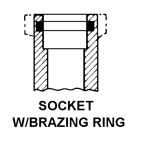 SOCKET W/BRAZING RING style nsn 4820-01-395-0501