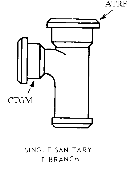 SINGLE SANITARY T BRANCH style nsn 4730-00-294-2633