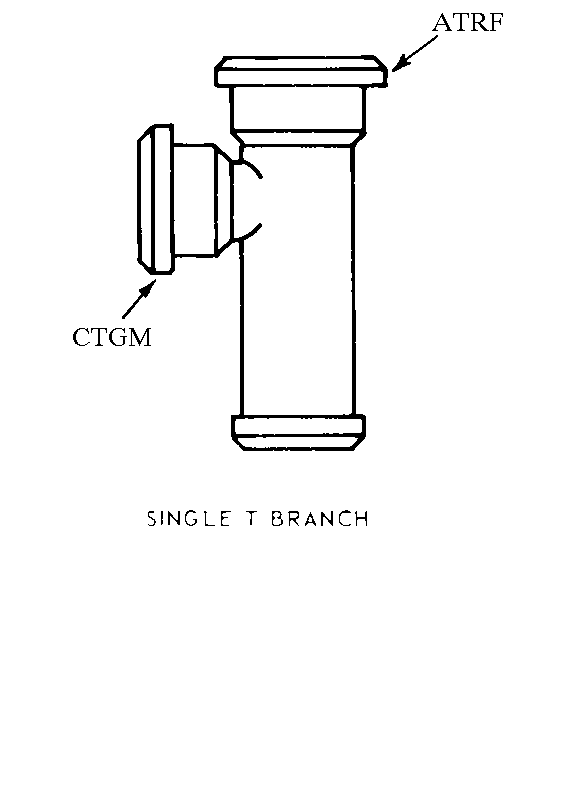 SINGLE T BRANCH style nsn 4730-00-230-9986